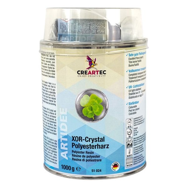Creartec XOR krištáľová živica na organický materiál, 1000 ml