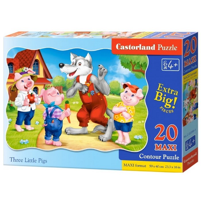 Castorland Puzzle Tri malé prasiatka, 20 dielikov