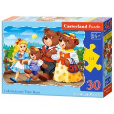 Castorland Puzzle Zlatovláska a tri medvede, 30 dielikov