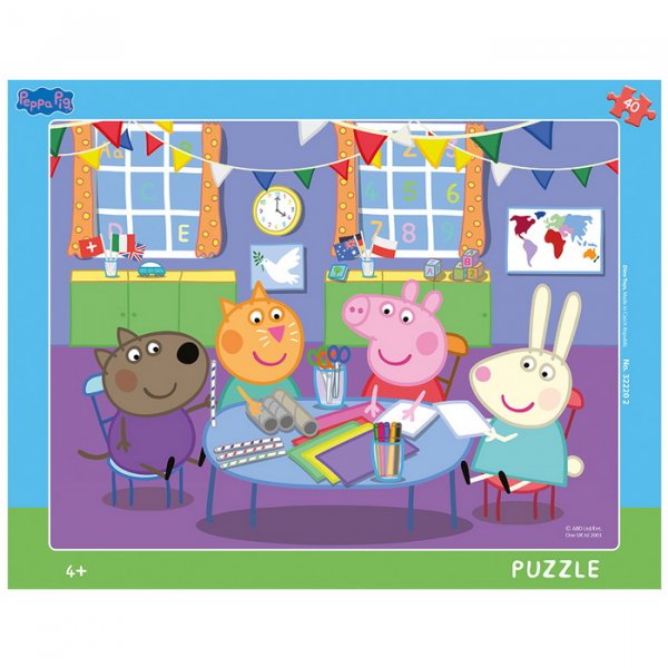 Dino Puzzle Peppa Pig v škôlke, 40 dielikov