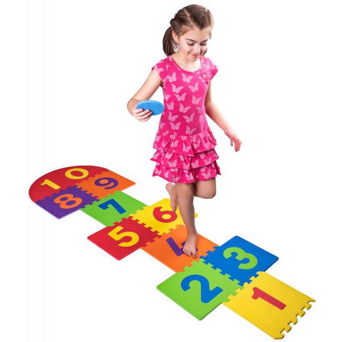 Plastica podlahové penové puzzle Skákací panák, 28 dielov