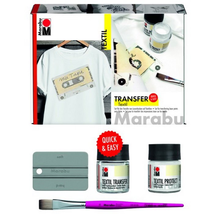 Marabu Farby na textil Transfer, sada 4 x 15 ml