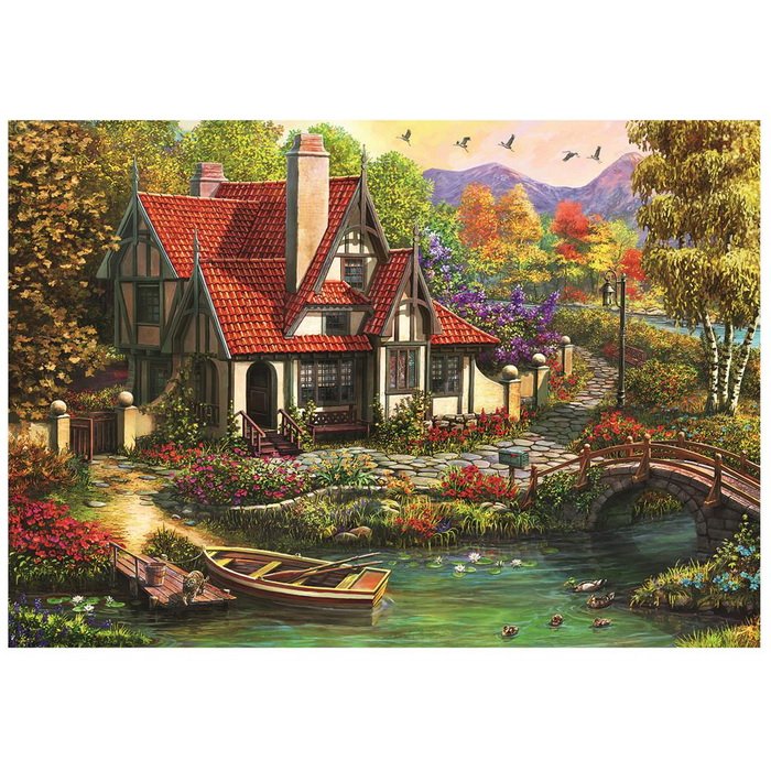 Dino Puzzle Chata pri jazere, 500 dielikov
