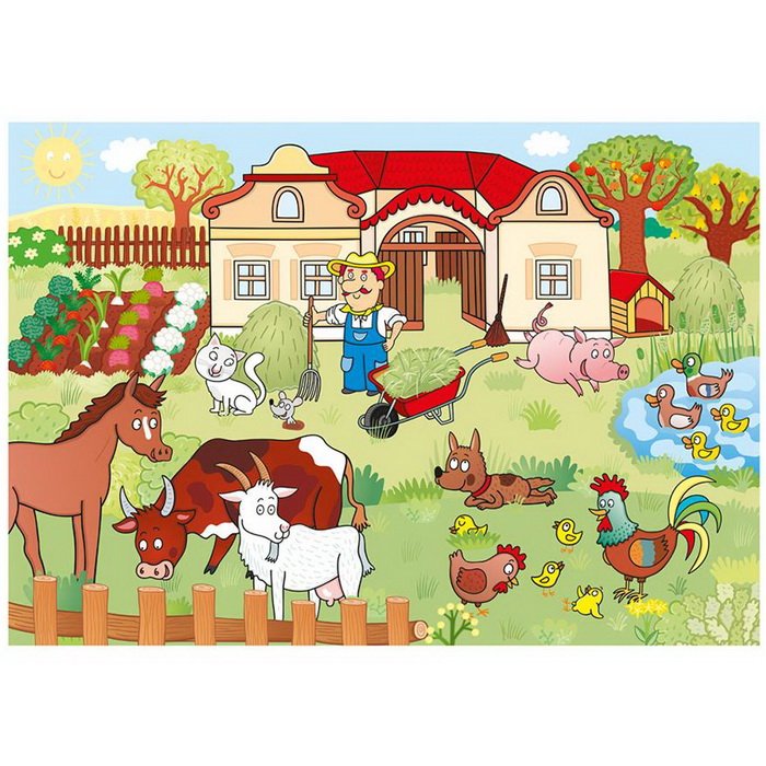 Dino Puzzle Zvieratká na statku, 100 XL dielikov