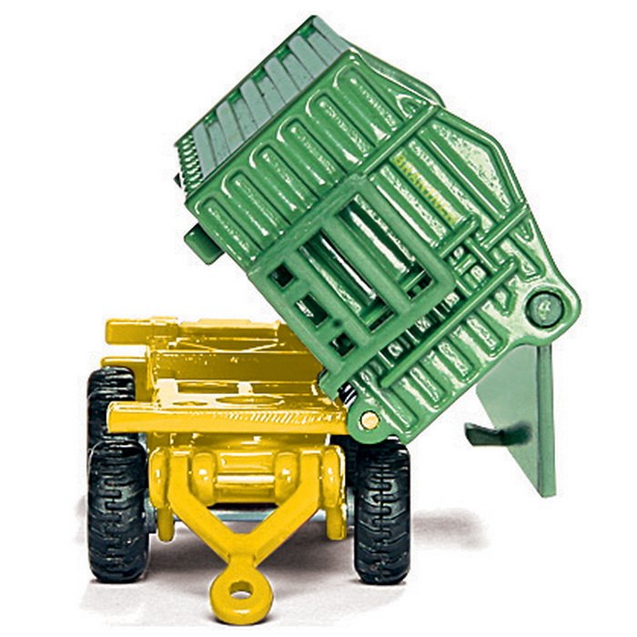 SIKU 1843 Traktor John Deere s predným nakladačom a prívesom, 22 cm