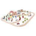 Bigjigs Toys Vláčiková dráha - Mesto a dedina, 101 ks