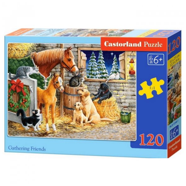 Castorland Puzzle Zvieratá v stajni, 120 dielikov