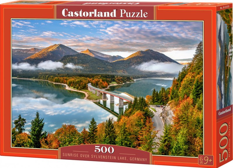 Castorland Puzzle Sylvenstein jazero - Nemecko, 500 dielikov