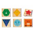 Djeco Drevené puzzle Basic - Prvá edukatívna hračka, 6v1