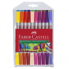 Faber Castell Fixky Fibre-Tip obojstranné základné, 20 ks