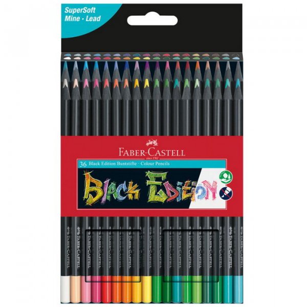 Faber Castell Pastelky Black Edition, 36 ks