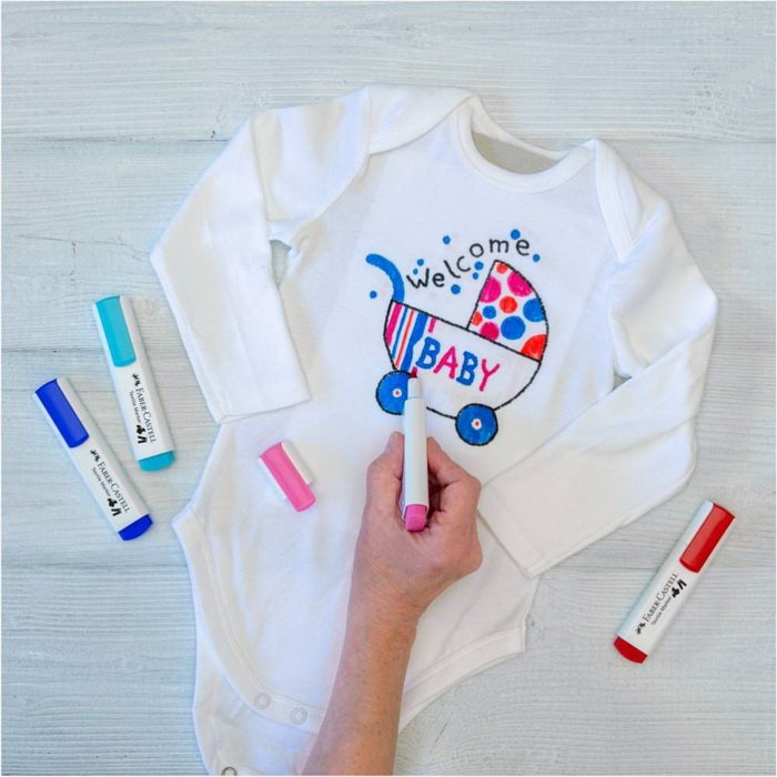 Faber Castell Popisovače na textil Baby Party, 5 ks