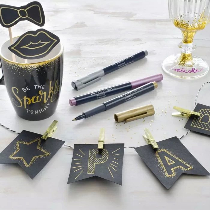 Faber Castell Popisovače univerzálne metalické, 6 ks
