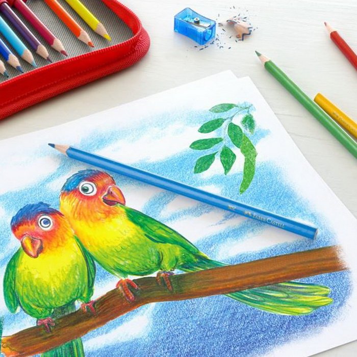 Faber Castell Školské pastelky TRIA farebné, 22 ks + 2 ceruzky