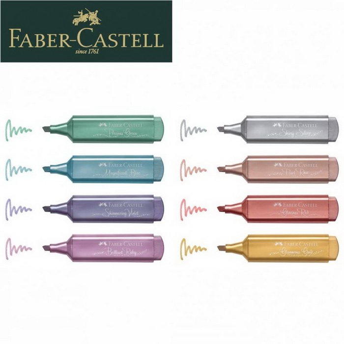 Faber Castell Zvýrazňovač Metallic 1546, 8 farieb