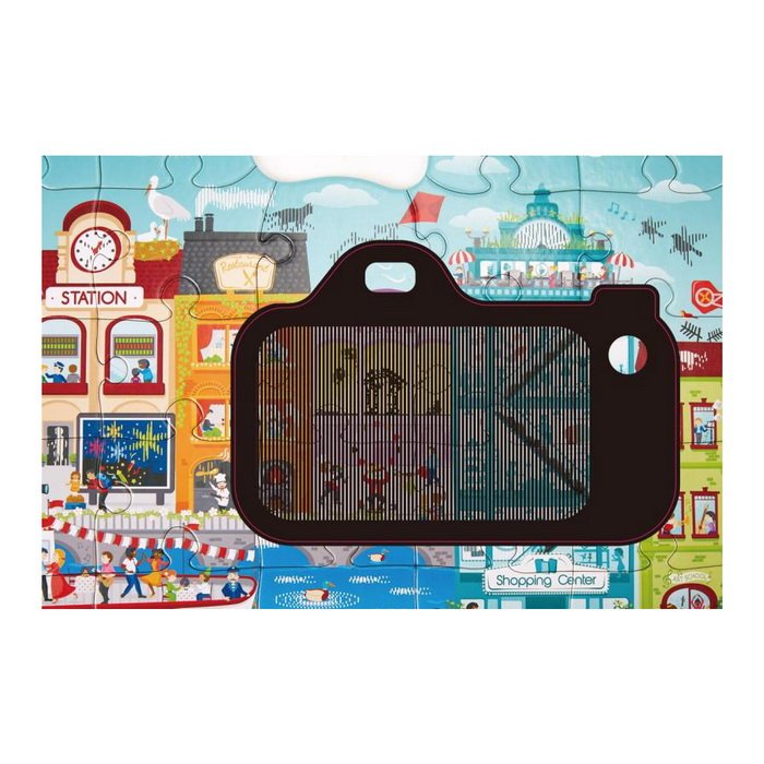 Hape Puzzle Animované mestečko v pohybe, 49 dielikov