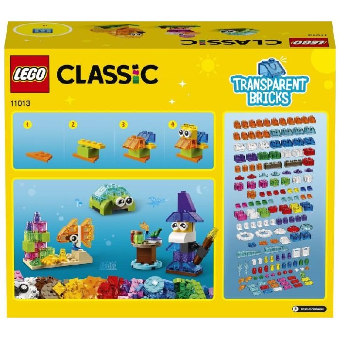Lego Classic 11013 Priesvitné kreatívne kocky, 500 ks