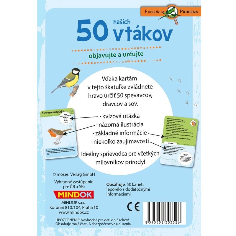 Mindok Expedícia príroda 50 našich vtákov