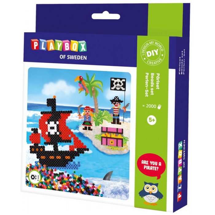 Playbox Zažehlovacie korálky Piráti, 2000 ks