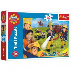 Trefl Puzzle Požiarnik Sam: Pripravení pomôcť, 30 dielikov