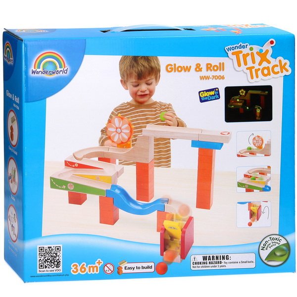 Wonderworld Drevená guličková dráha TRIX® - Svietiace koleso
