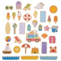 Bigjigs Toys Drevené magnetky Prázdniny pri mori, 35 dielikov