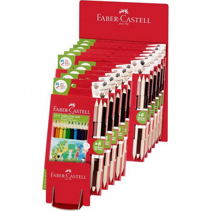 Faber Castell Pastelky trojhranné Deti sveta, 24+3 ks