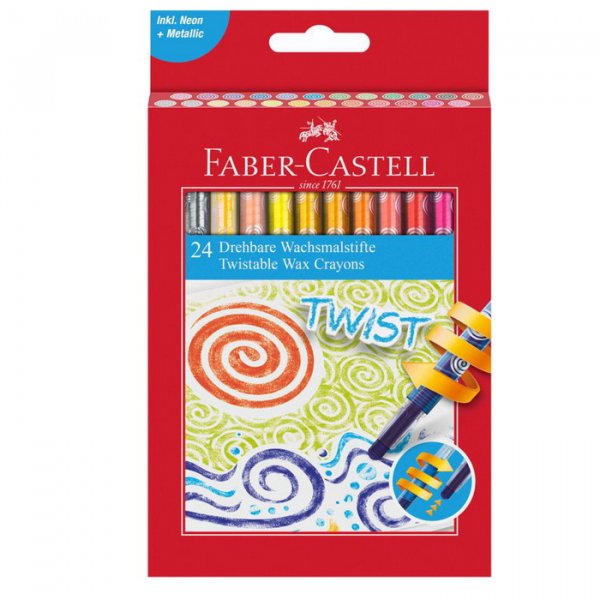 Faber Castell Voskovky vysúvacie Twist set, 24 ks