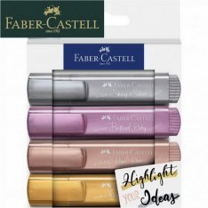 Faber Castell Zvýrazňovač Metallic zlatá 1546, 4 farby