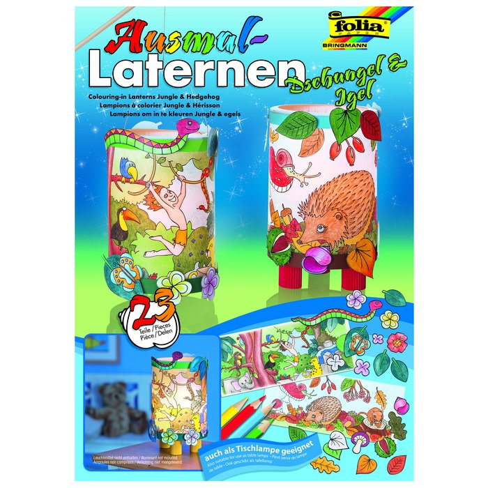 Folia Set na vytvorenie lampiónov - Džungľa a ježko
