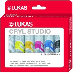 Lukas Farby akrylové Cryl Studio sada, 6x20 ml