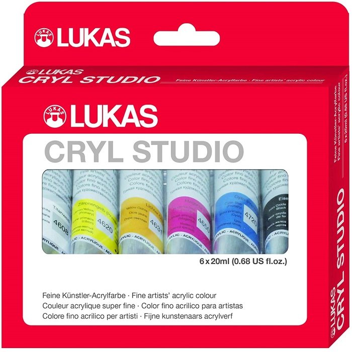 Lukas Farby akrylové Cryl Studio sada, 6x20 ml