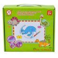 Mac Toys Vyfarbovacie puzzle Dinosaury, 6 obrázkov