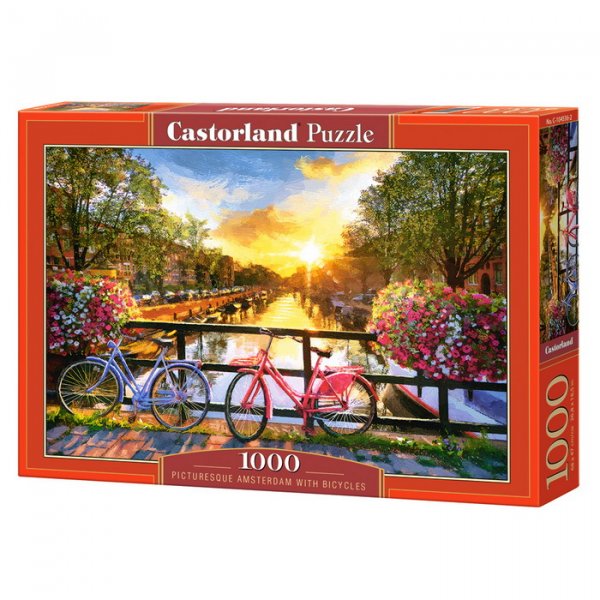 Castorland Puzzle Bicykle v Amsterdame, 1000 dielikov