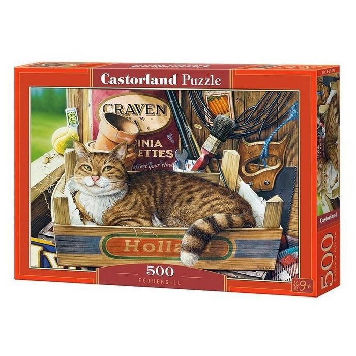 Castorland Puzzle Mačka v debničke, 500 dielikov
