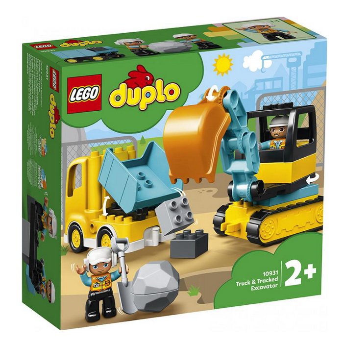 Duplo 10931 Nákladiak a pásový bager, 20 ks