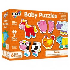 GALT Puzzle pre najmenších Zvieratká na farme, 6x
