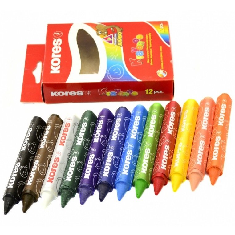 Kores Voskovky trojhranné JUMBO, 12 ks