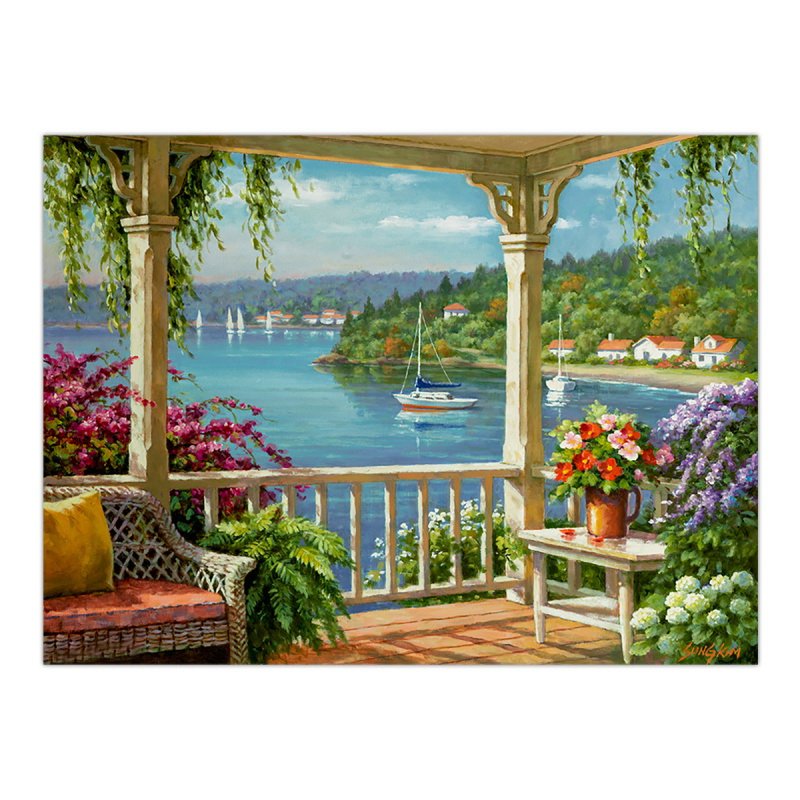 R&L Maľovanie podľa čísel Veranda pri jazere, 40 x 32 cm