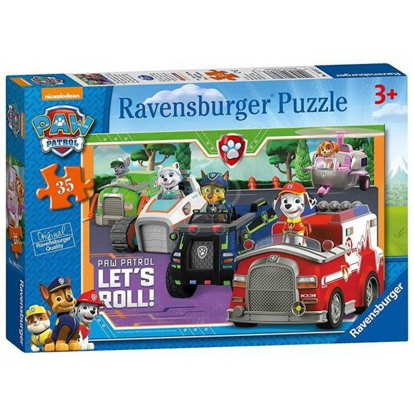 Ravensburger Puzzle Labková patrola Preteky, 35 dielikov