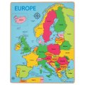 Bigjigs Toys Drevené puzzle Mapa Európy, 25 dielikov