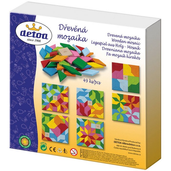Detoa Drevená mozaika, 49 ks