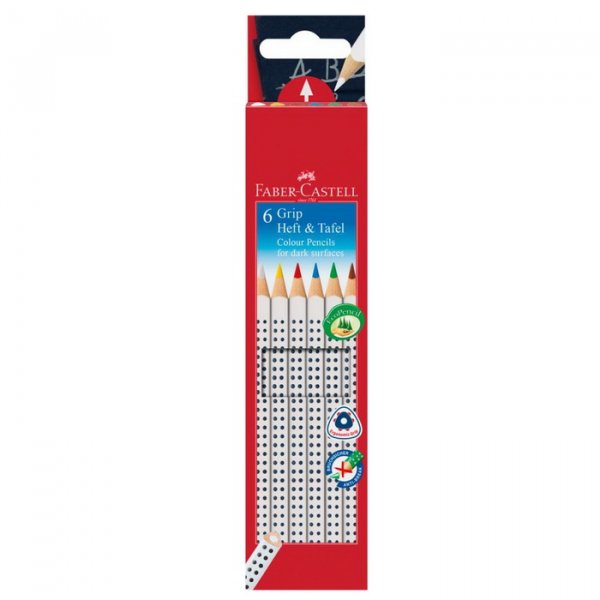 Faber Castell Pastelky Grip na tmavé povrchy, 6 ks