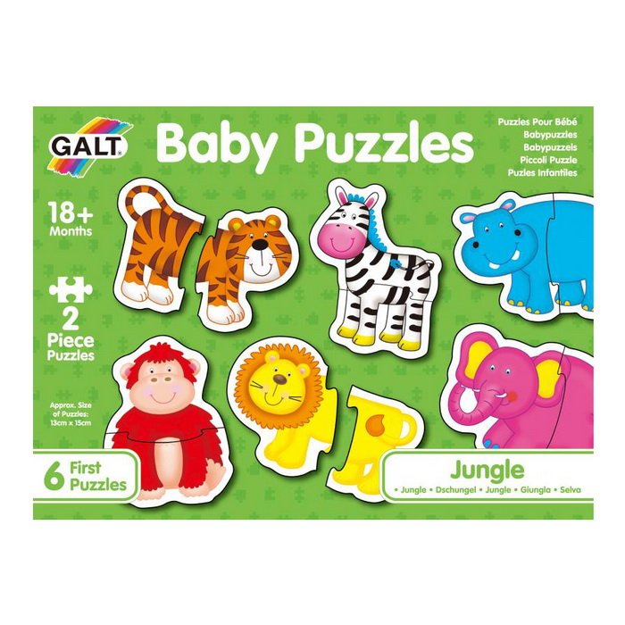 GALT Puzzle pre najmenších Zvieratka v džungli, 6v1