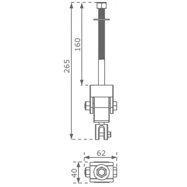 Klbový záves Premium pozink M12x160 mm EN1176