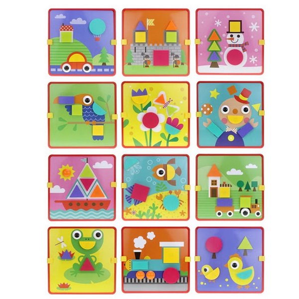 Školská vkladačka Geometrické tvary, 12 kariet