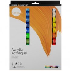 Daler-Rowney Akrylové farby Simply 12 ml, 24 ks