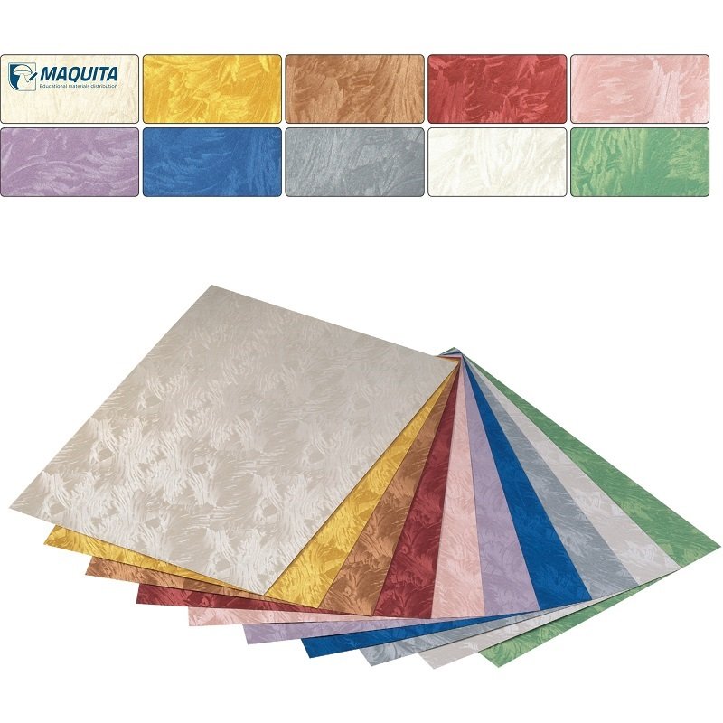 Kreatívny kartón A4 s metalickým motívom Damašek 230g, 10 listov