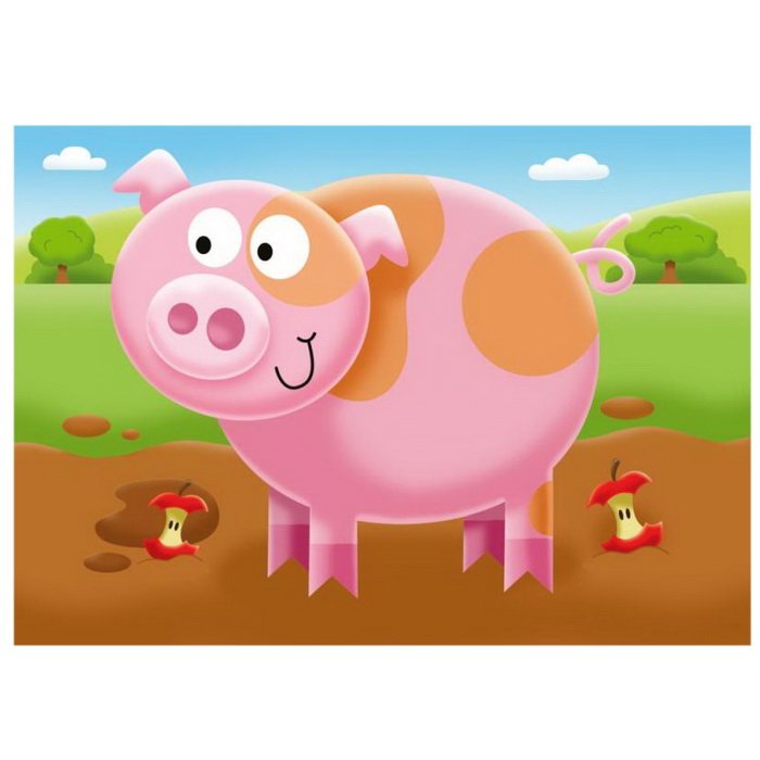 Ravensburger Moje prvé puzzle Na farme, 4v1