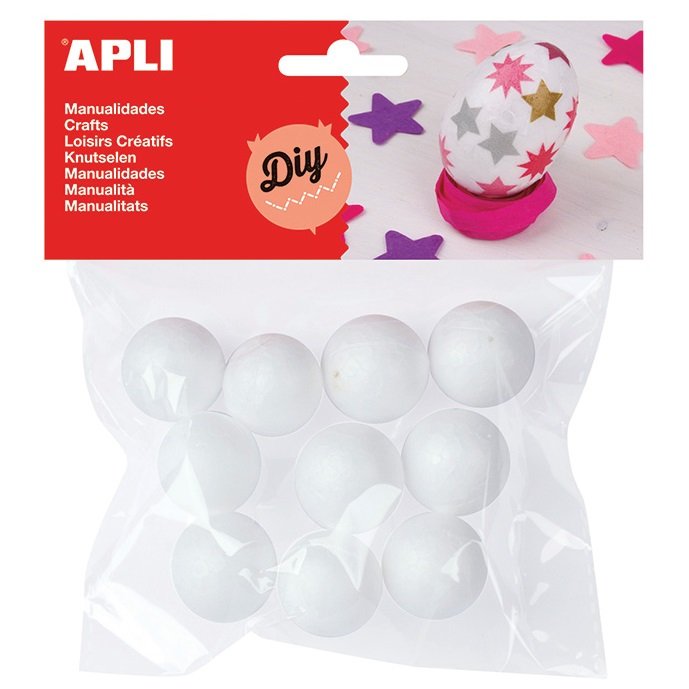 APLI Polystyrénové guličky ø 25 mm, 10 ks